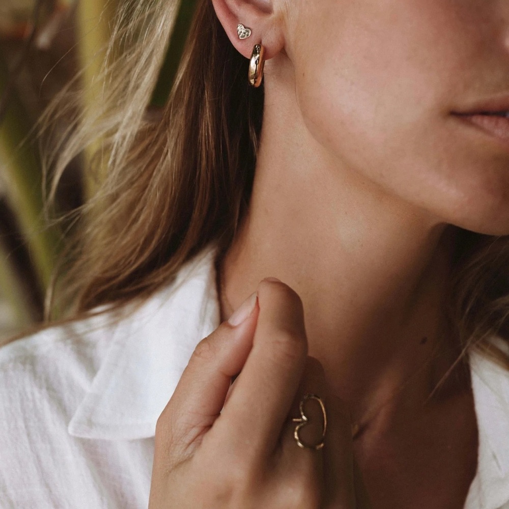 James Michelle silver hoops